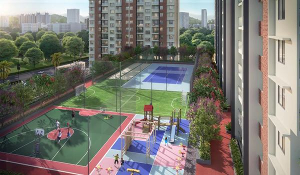Purva Heron multipurpose sports court for basketball and volleyball