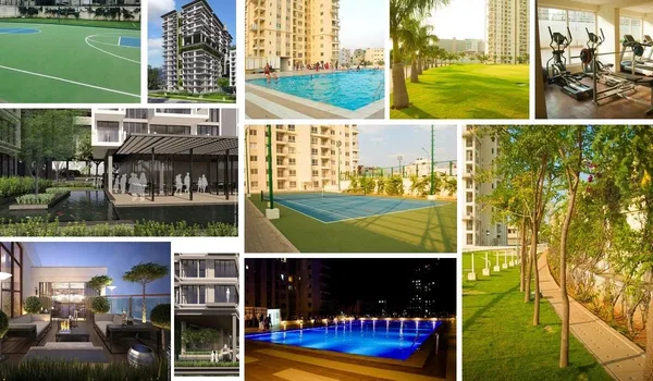 Purva Heron amenities — clubhouse, swimming pool, gymnasium, landscaped gardens and sports courts
